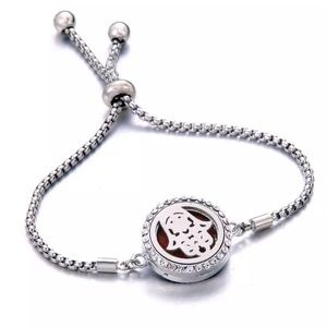 Essential Oil Stainless Steel Bracelet, Hamsa